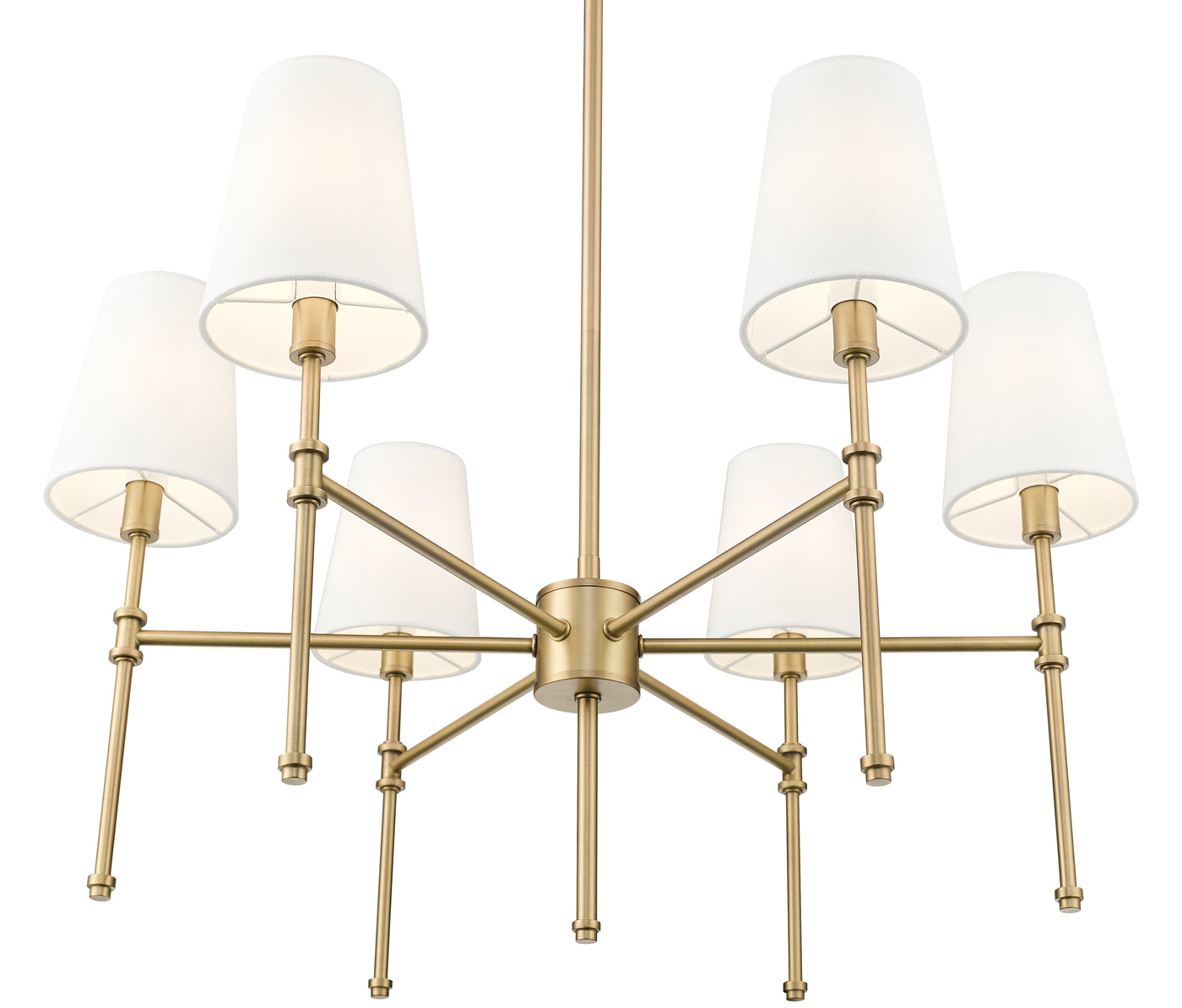 15.75'' Adorra Vintage Brass 6 Light Chandelier