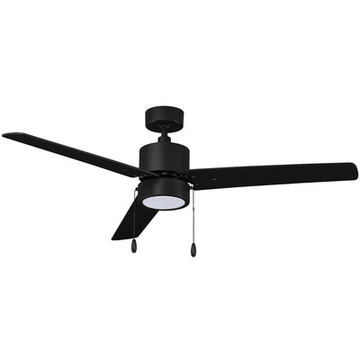 52 Inch Aldea III AC Matte Black Indoor Ceiling Fan 3-Blade Reversible