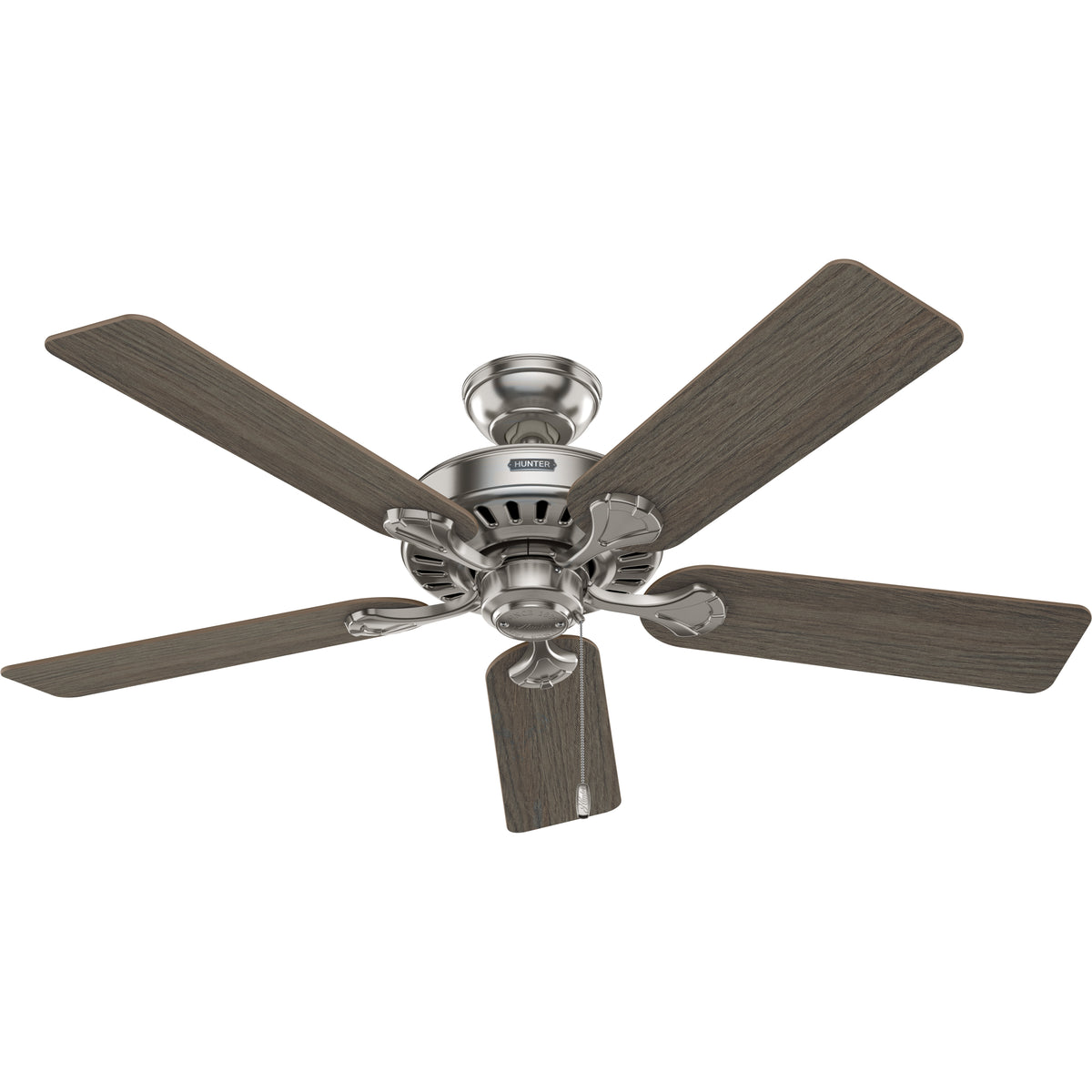 52 inch Pro's Best ENERGY STAR® Brushed Nickel Ceiling Fan with LED Light Kit and Pull Chain