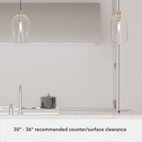Lochemeade 9-inch 1-light Alturas Gold Pendant with Clear Seeded Glass