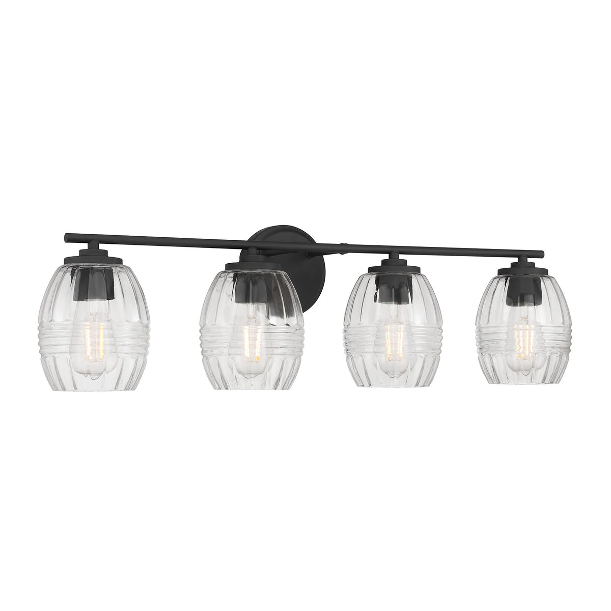 30.5'' Miravelle Matte Black 4 Light Bath Vanity