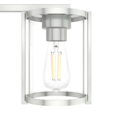 Astwood 33.25-inch 4-light Brushed Nickel Vanity Light with Clear Glass