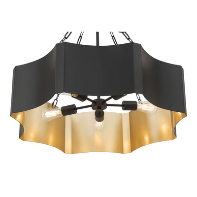 26.5'' Ottavio Matte Black 5 Light Pendant