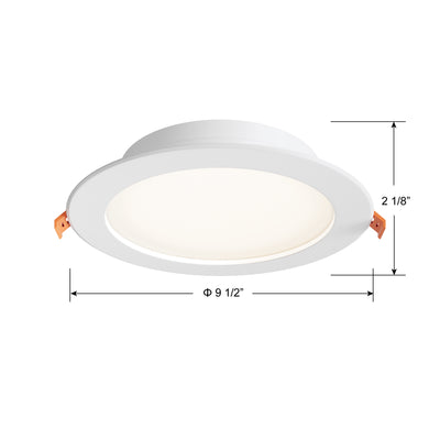8-inch White Commercial Wall Light with 5-CCT Selectable White