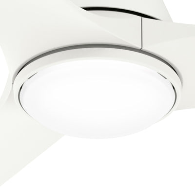 52 inch Aeronaut  Wi-Fi ENERGY STAR® Matte White Damp Rated Ceiling Fan with LED Light Kit and Handheld Remote