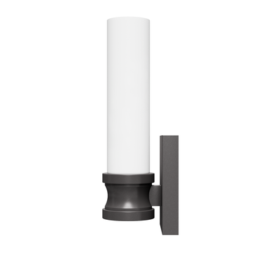 Lenlock 13-inch 1-light Noble Bronze Wall Sconce with Cased White Glass
