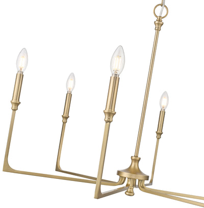 24'' Azara Vintage Brass 6 Light Chandelier