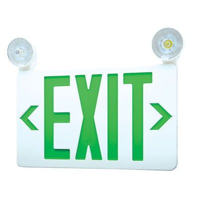 11.75-inch White Exit and Emergency Combo Light