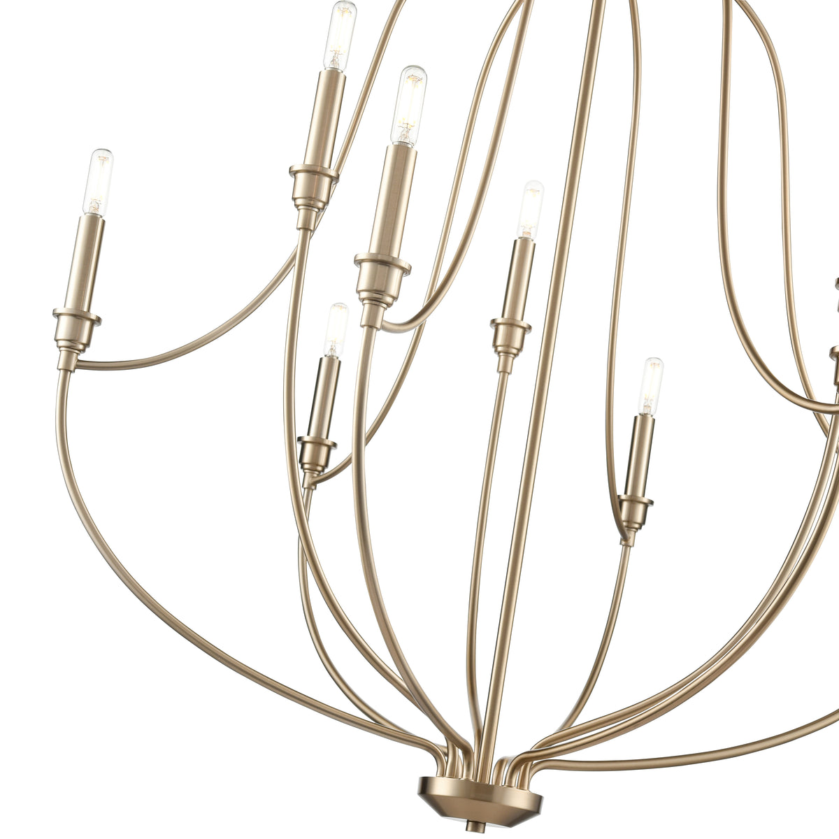 37.25'' Senoia Modern Gold 9 Light Chandelier