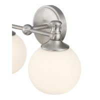 14.75'' Orlisse Brushed Nickel 2 Light Bath Vanity