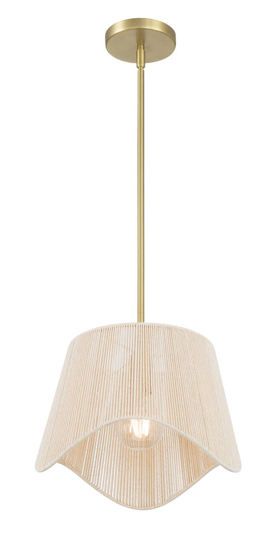 9'' Tulara Vintage Brass 1 Light Pendant