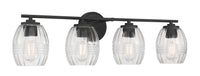 30.5'' Miravelle Matte Black 4 Light Bath Vanity