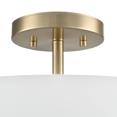 11.25'' Laphia Modern GoldEtched Opal 3 Light Semi-Flush Mount
