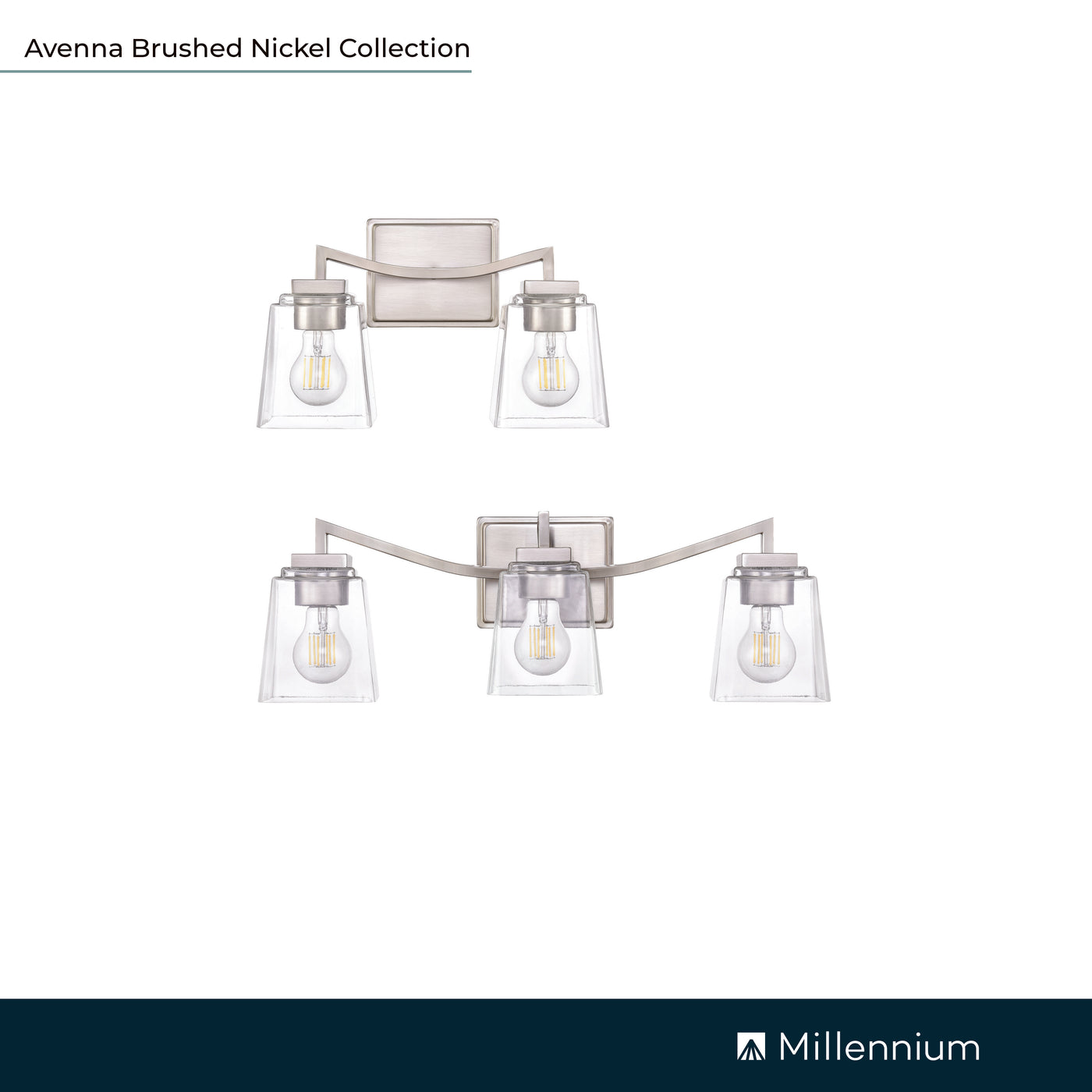 23.5'' Avenna Brushed Nickel 3 Light Bath Vanity