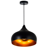 Dynamic 1 Light 9in Black Pendant Light