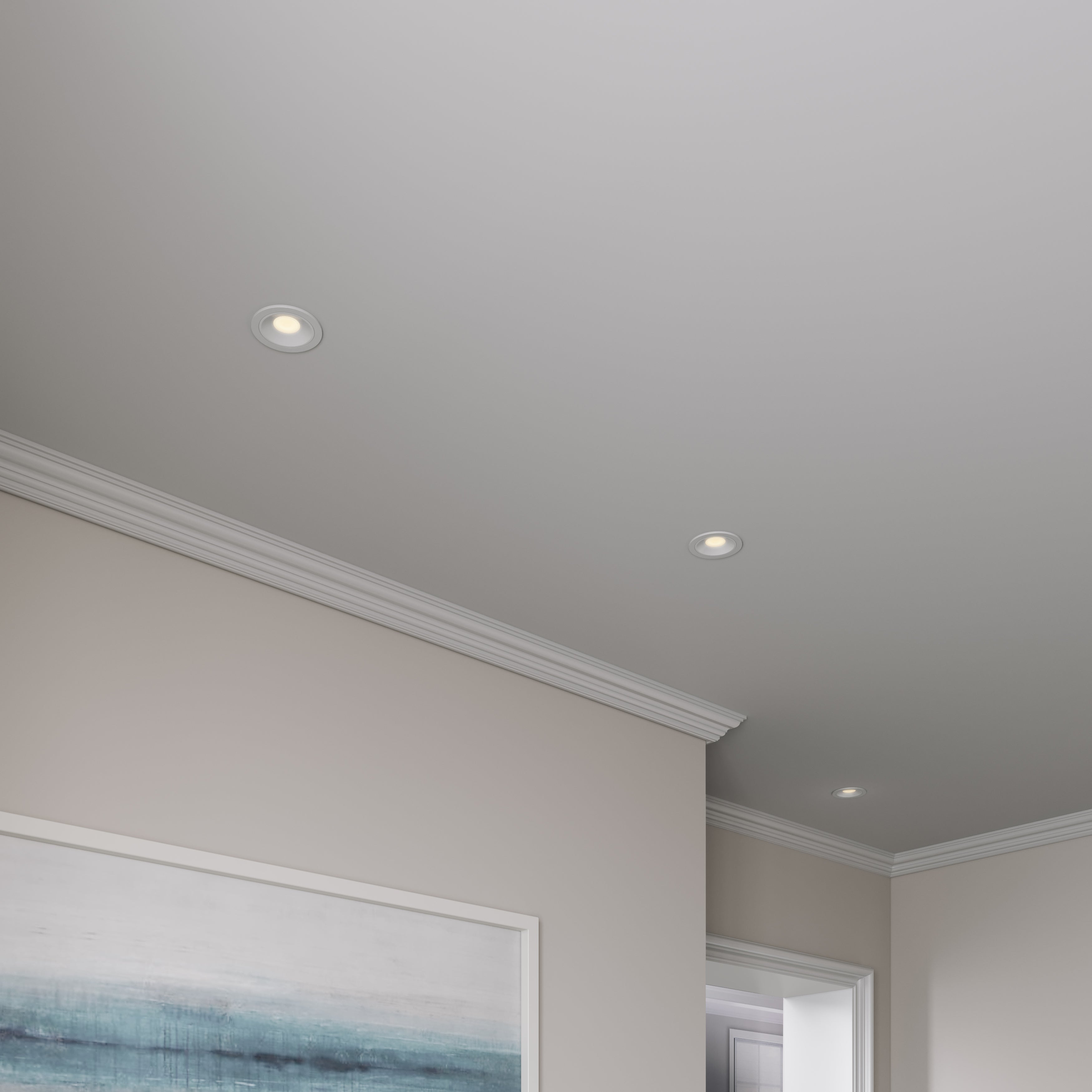 4-inch White Wall Light with 3000K Light, 11W Output and Dimmable LED