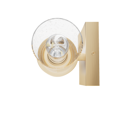 Lenlock 16-inch 2-light Alturas Gold Vanity Light with Seeded Glass