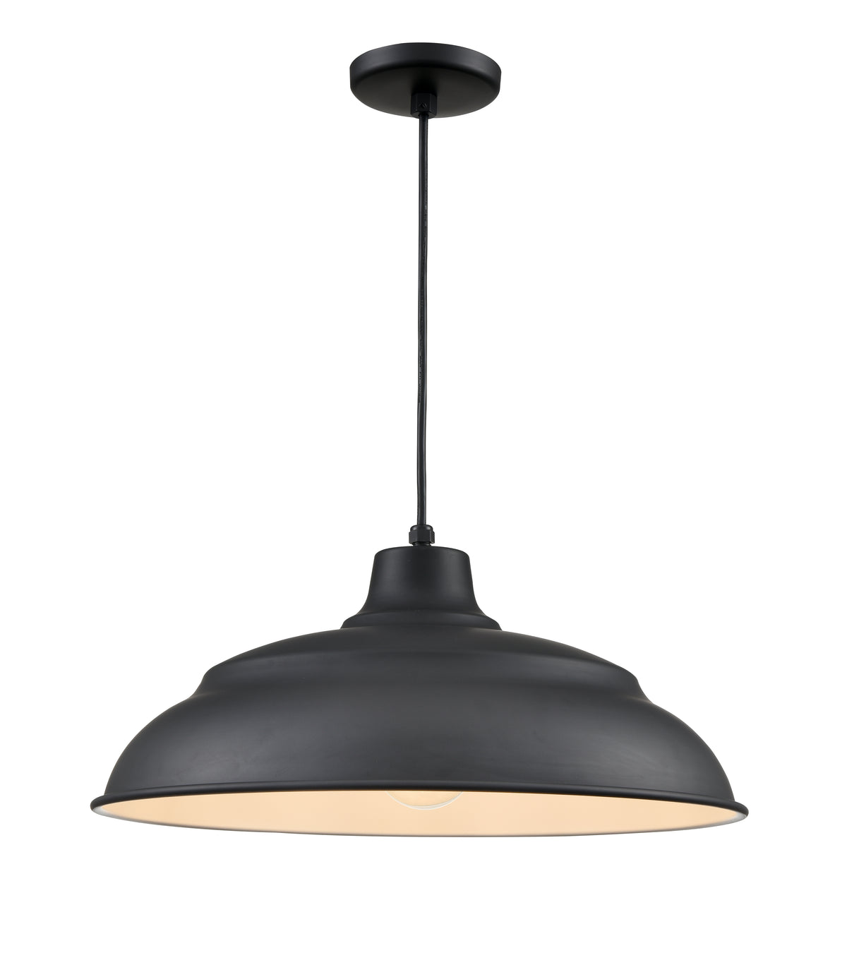 20-inch R Series Satin Black 1-Light Pendant Light