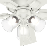 52 inch Crestfield Fresh White Ceiling Fan with LED Light Kit and Pull Chain