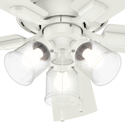 52 inch Crestfield Fresh White Ceiling Fan with LED Light Kit and Pull Chain