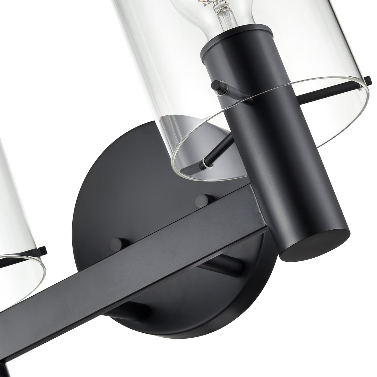 15'' Apolla Matte Black 2 Light Bath Vanity