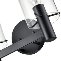 15'' Apolla Matte Black 2 Light Bath Vanity
