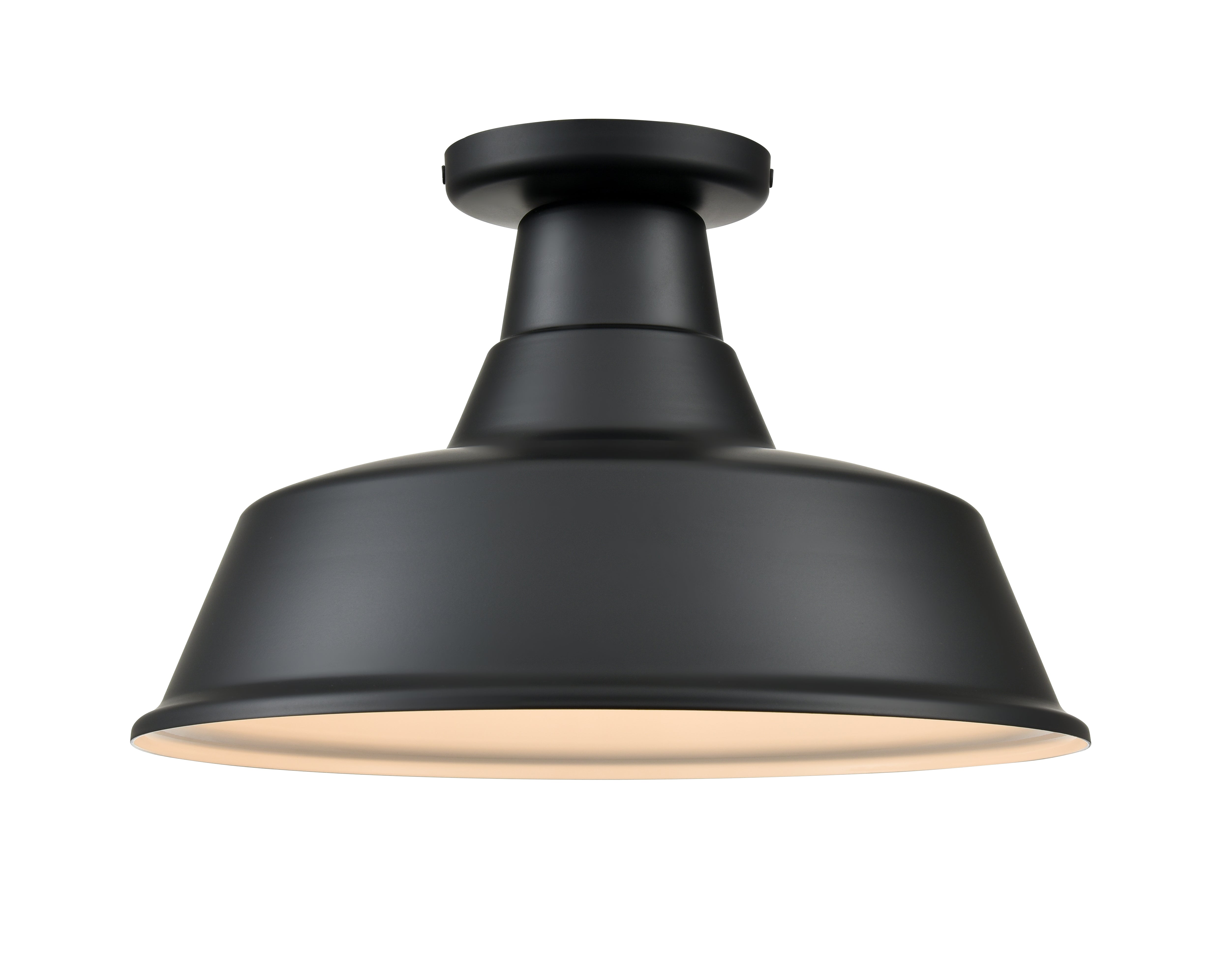 8.85'' R Series Satin Black 1 Light Semi-Flush Mount