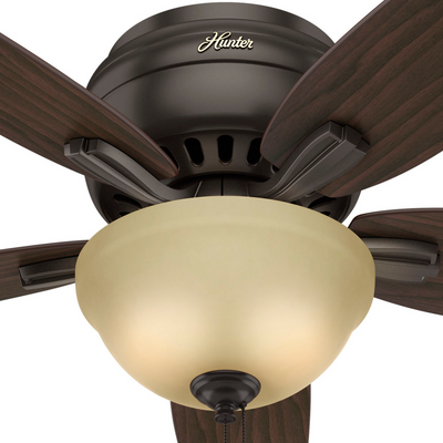 52 inch Newsome Premier Bronze Low Profile Ceiling Fan with LED Light Kit and Pull Chain