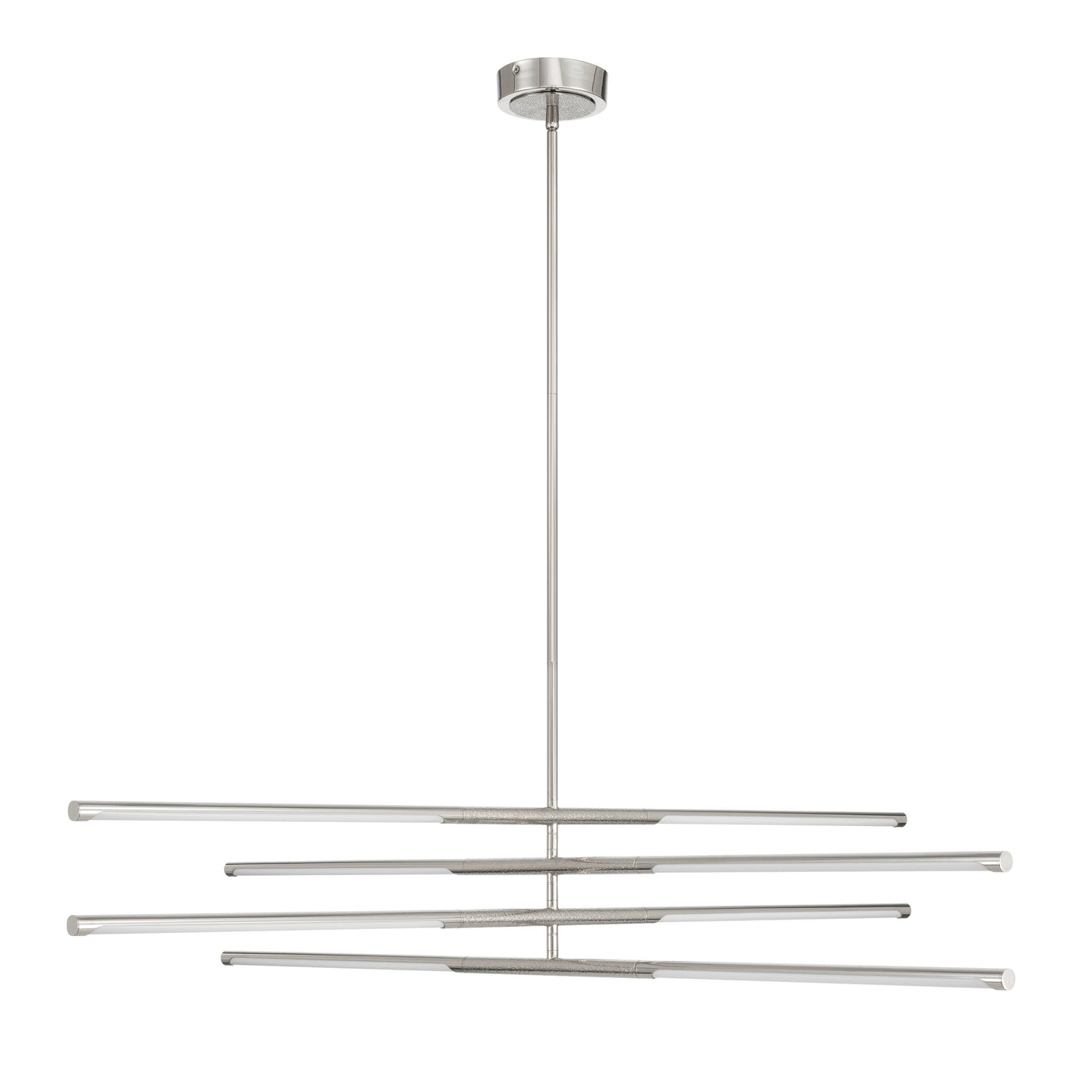 Overture 48-inch 8-light Polished Nickel 5CCT LED Chandelier