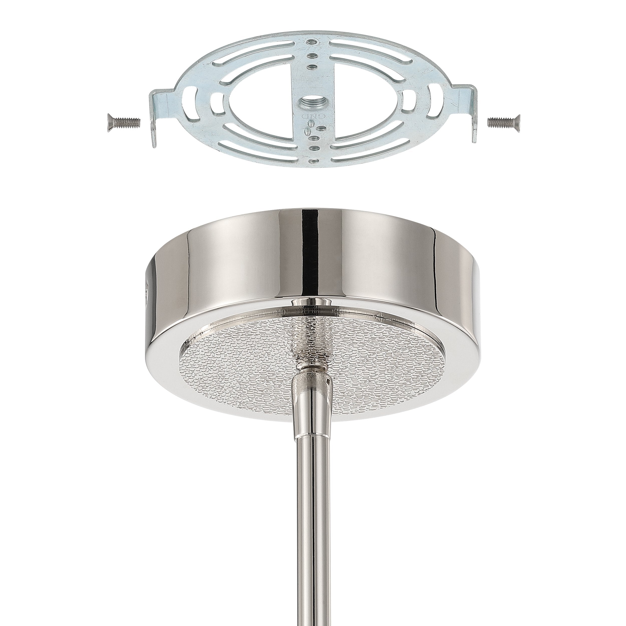 Overture 48-inch 8-light Polished Nickel 5CCT LED Chandelier