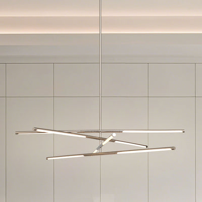 Overture 48-inch 8-light Polished Nickel 5CCT LED Chandelier