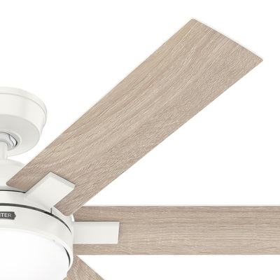 52 inch Georgetown ENERGY STAR® HunterExpress Fresh White Ceiling Fan with LED Light Kit and Handheld Remote