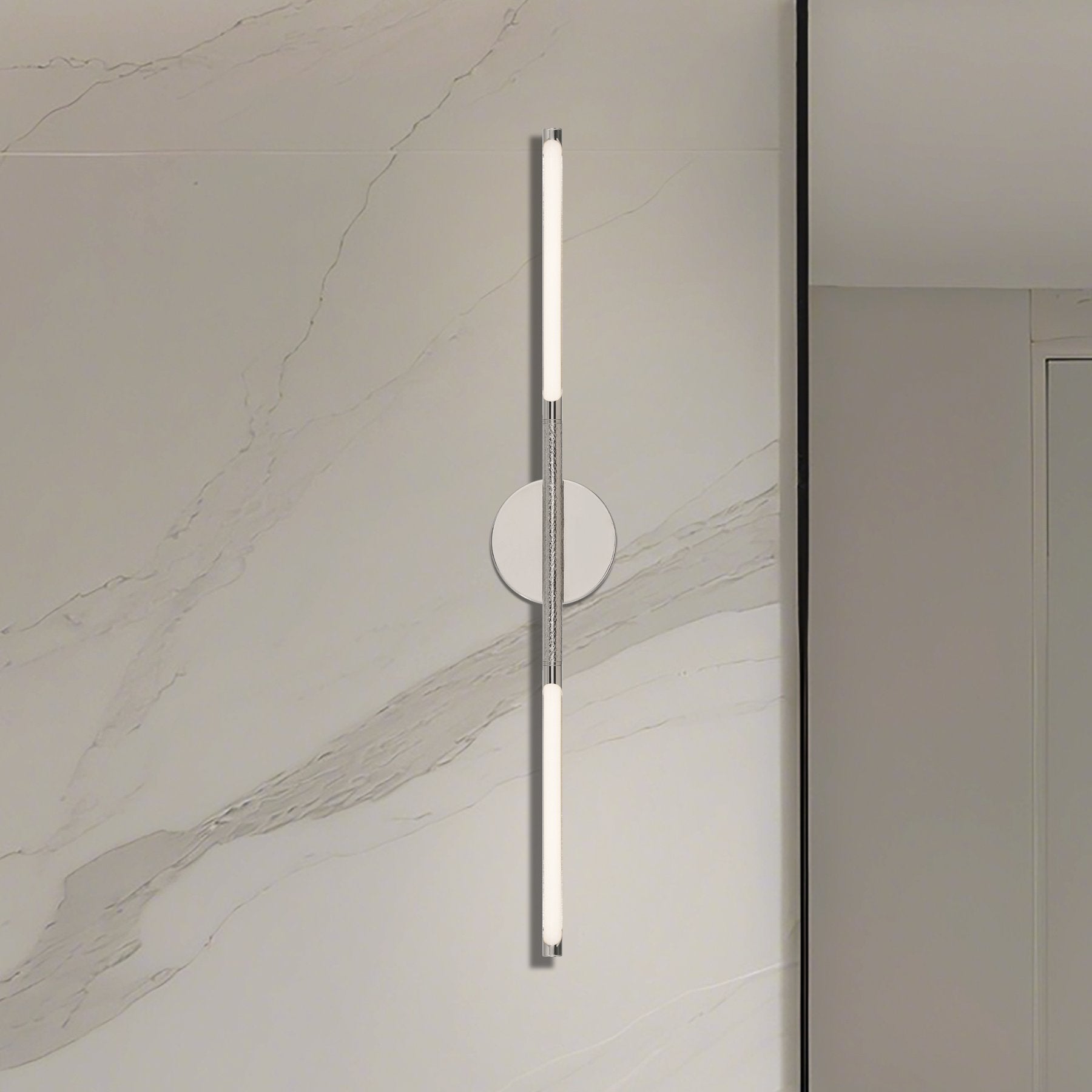Overture 32-inch 2-light Polished Nickel 5CCT LED Vanity Light