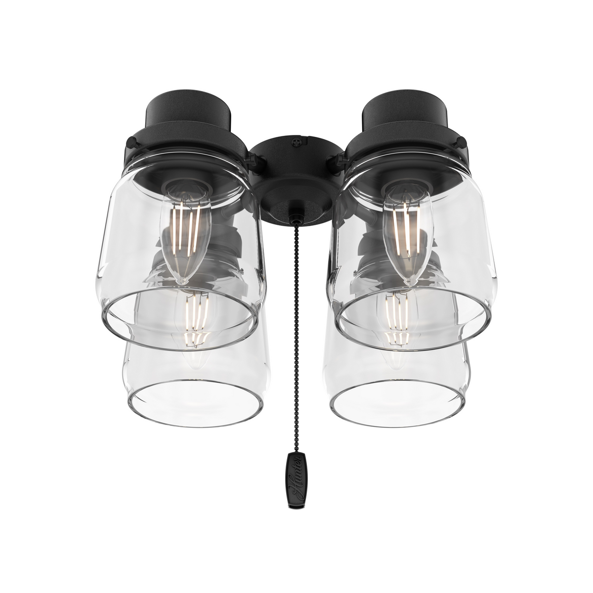 Hunter Original® 4 Light Accessory Fitter and Glass, Matte Black