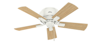 42 inch Crestfield Fresh White Low Profile Ceiling Fan with LED Light Kit and Pull Chain