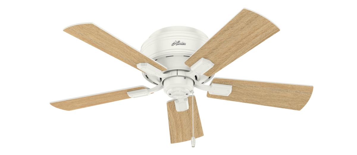 42 inch Crestfield Fresh White Low Profile Ceiling Fan with LED Light Kit and Pull Chain