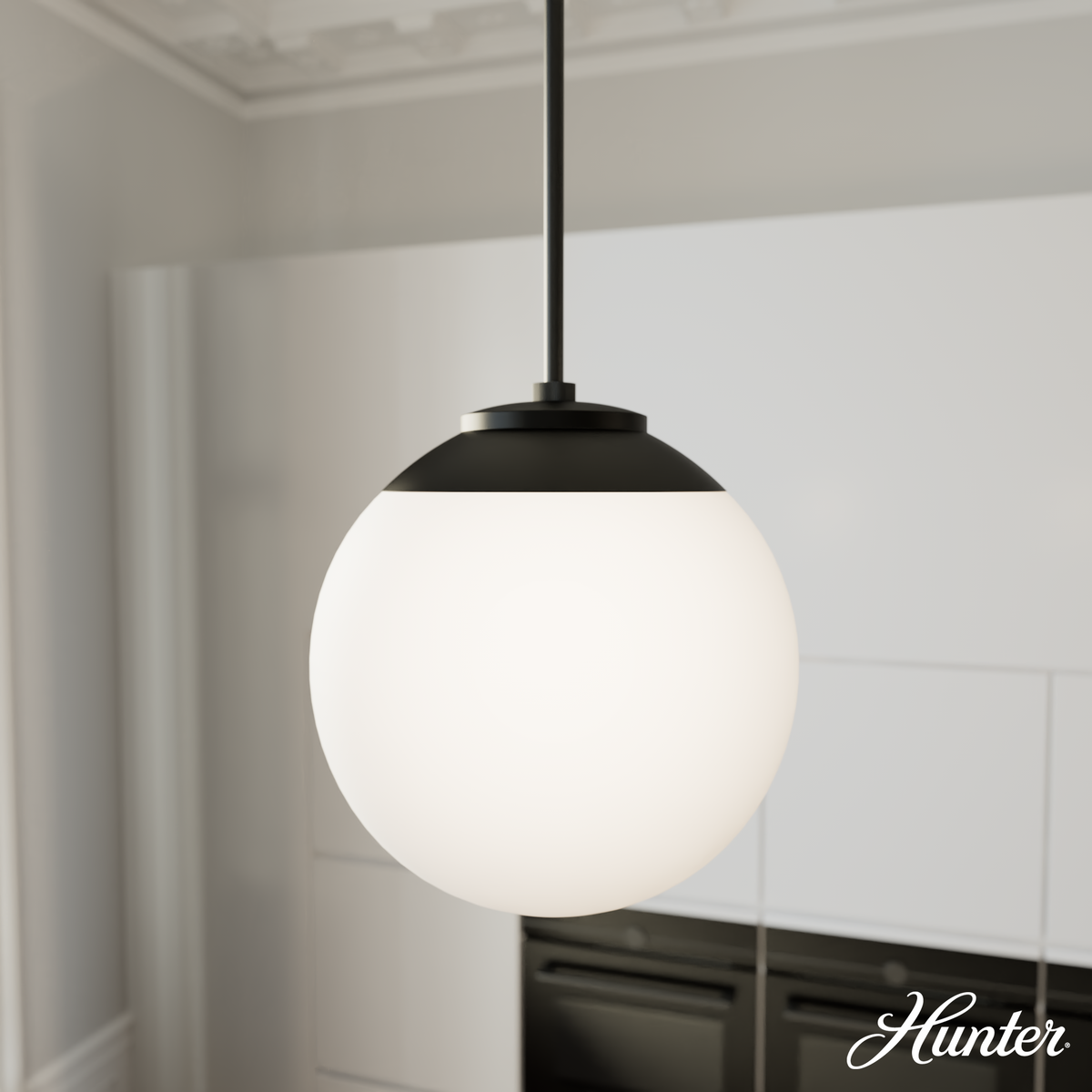 Cypress Grove 10-inch 1-light Onyx Bengal Industrial Pendant with Clear Holophane Glass