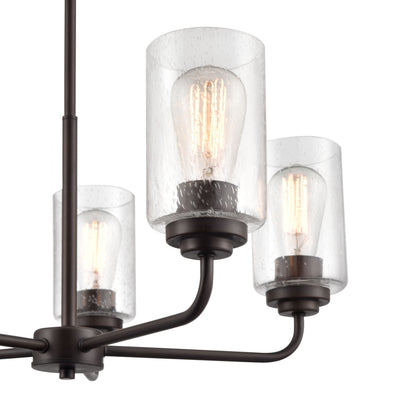 18.75'' Moven Rubbed Bronze 5 Light Chandelier