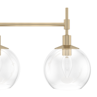 Xidane 42.25-inch 5-light Alturas Gold Linear Chandelier with Clear Glass
