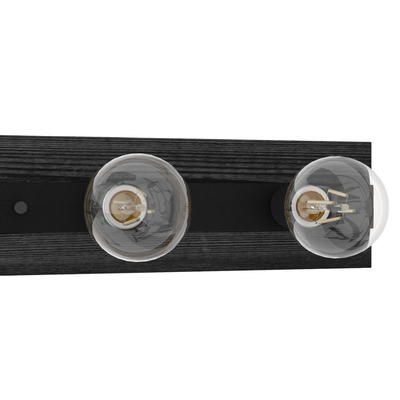 Donelson 30.25-inch 5-light Natural Black Iron and Dark Ash Vanity Light