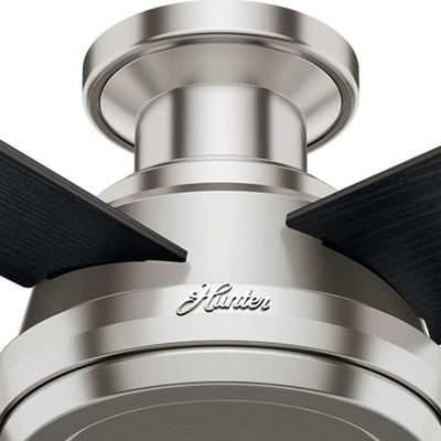 52 inch Dempsey Brushed Nickel Low Profile Ceiling Fan and Handheld Remote