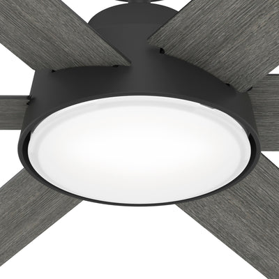 52 inch Donatella Matte Black Ceiling Fan with LED Light Kit and Handheld Remote
