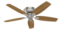 52 inch Kenbridge Brushed Nickel Low Profile Ceiling Fan with LED Light Kit and Pull Chain