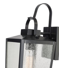 17.88-inch Devens Powder Coated Black 1-Light Outdoor Wall Sconce