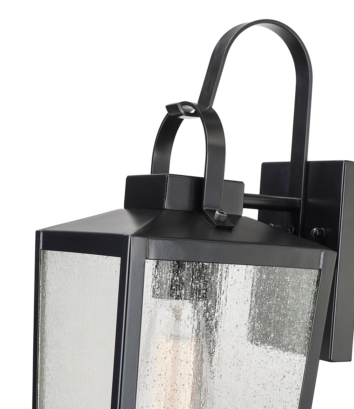 17.88-inch Devens Powder Coated Black 1-Light Outdoor Wall Sconce