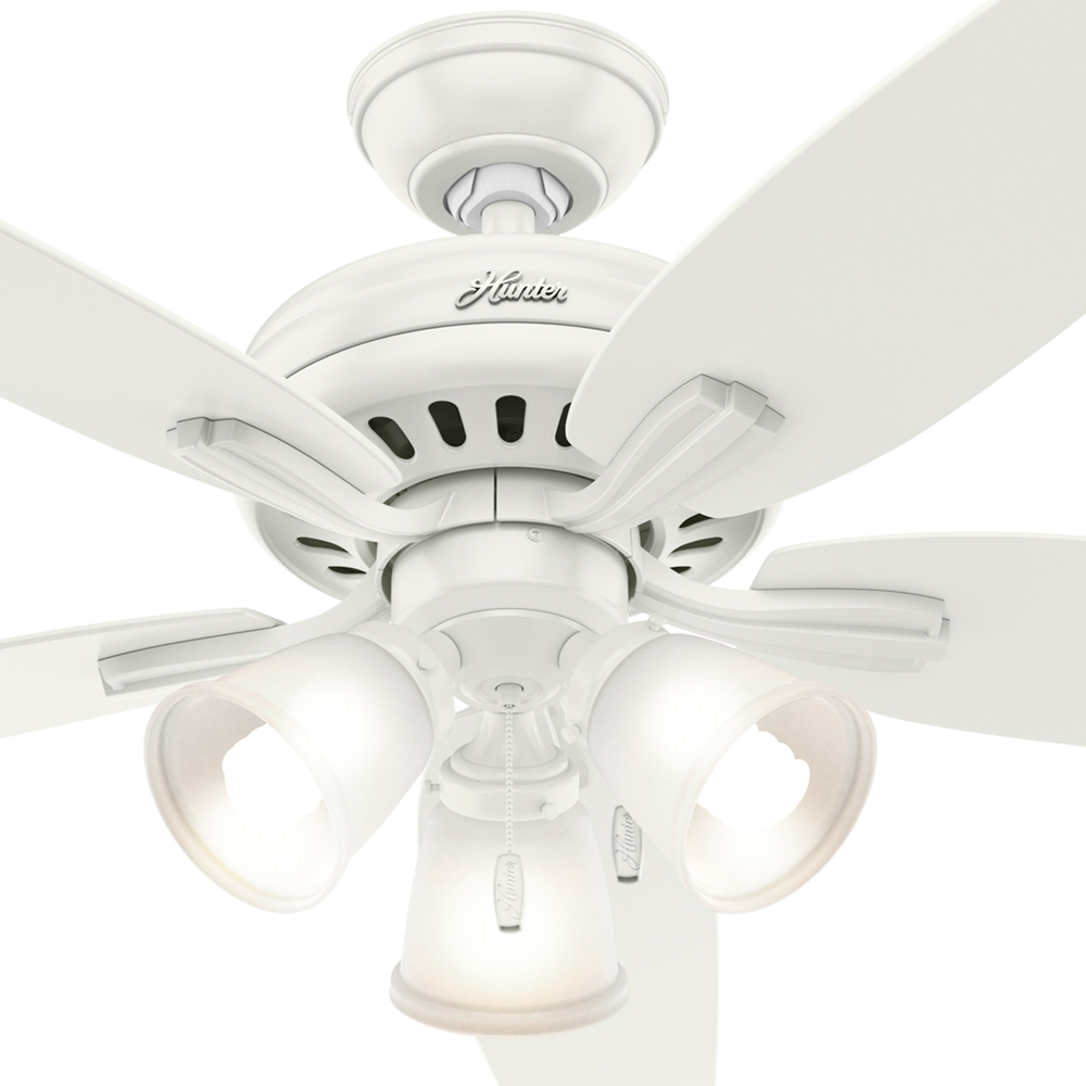 52 inch Newsome Fresh White Ceiling Fan with LED Light Kit and Pull Chain