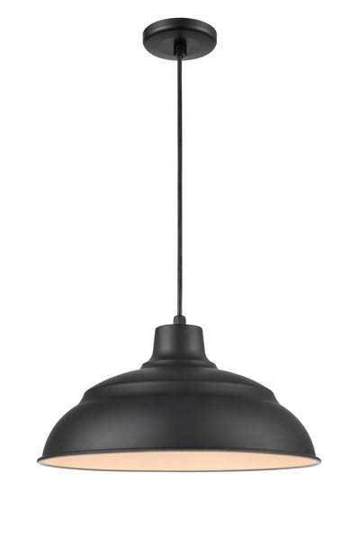 9.25'' R Series Satin Black 1 Light Pendant