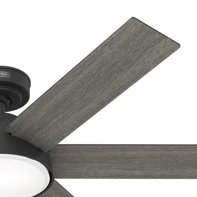 52 inch Donatella Matte Black Ceiling Fan with LED Light Kit and Handheld Remote