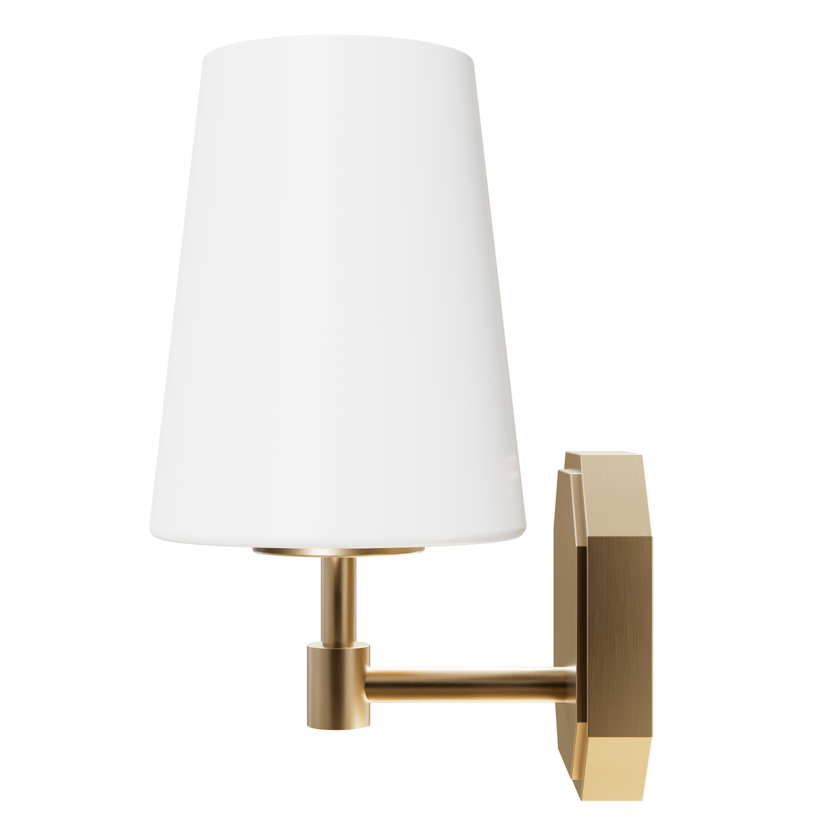 Nolita 10-inch 1-light Alturas Gold Wall Sconce with Cased White Glass