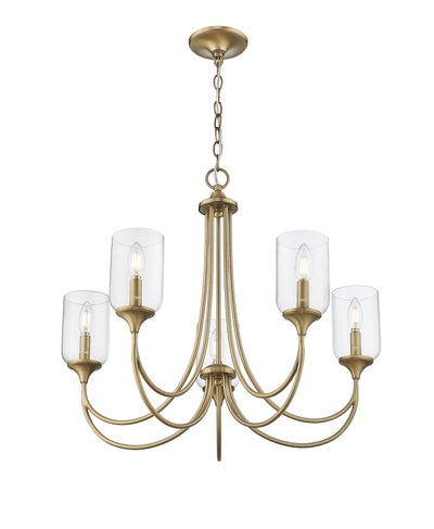 23'' Waddingham Vintage Brass 5 Light Chandelier